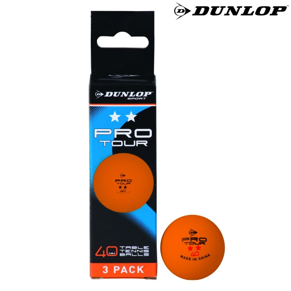 Dunlop Pro Tour Table Tennis Balls - Orange