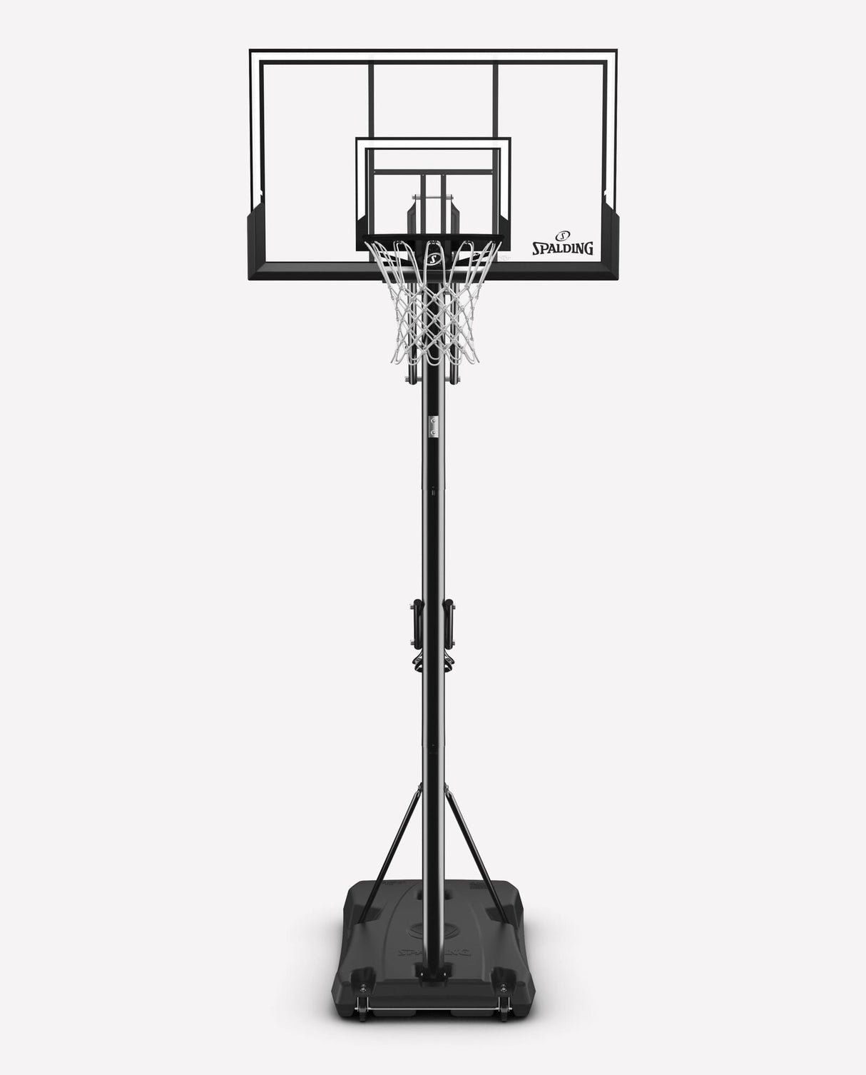 Spalding SILVER Portable Basketball System 52" ACRYLIC