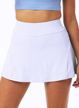 Maya Zipper Tennis Skirt - White
