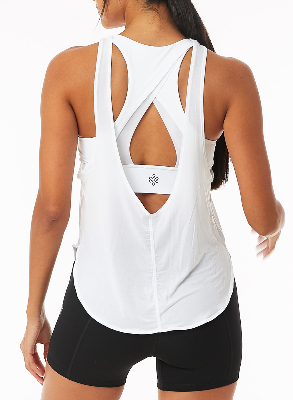 Henna Built In Bra Top - White