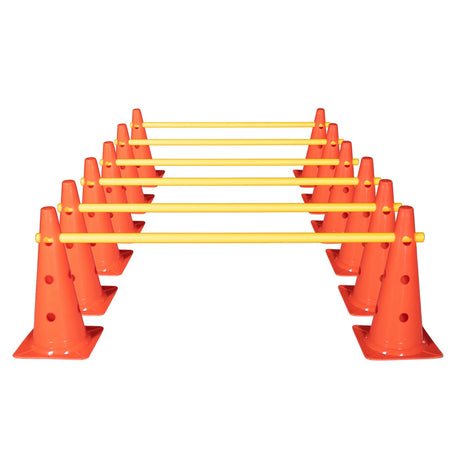 Cone Hurdle Set - 15" (12 Cones, 6 Poles) - Hurdles - Dawson Sports