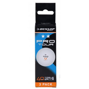 Dunlop Pro Tour Table Tennis Balls - White - Table Tennis Balls - Dawson Sports