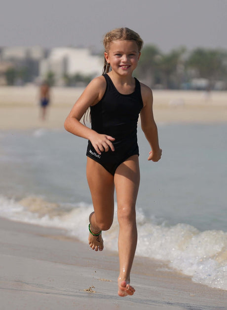 Girls Performance Racer Back Swimsuit – Black - Swimming - Dawson Sports