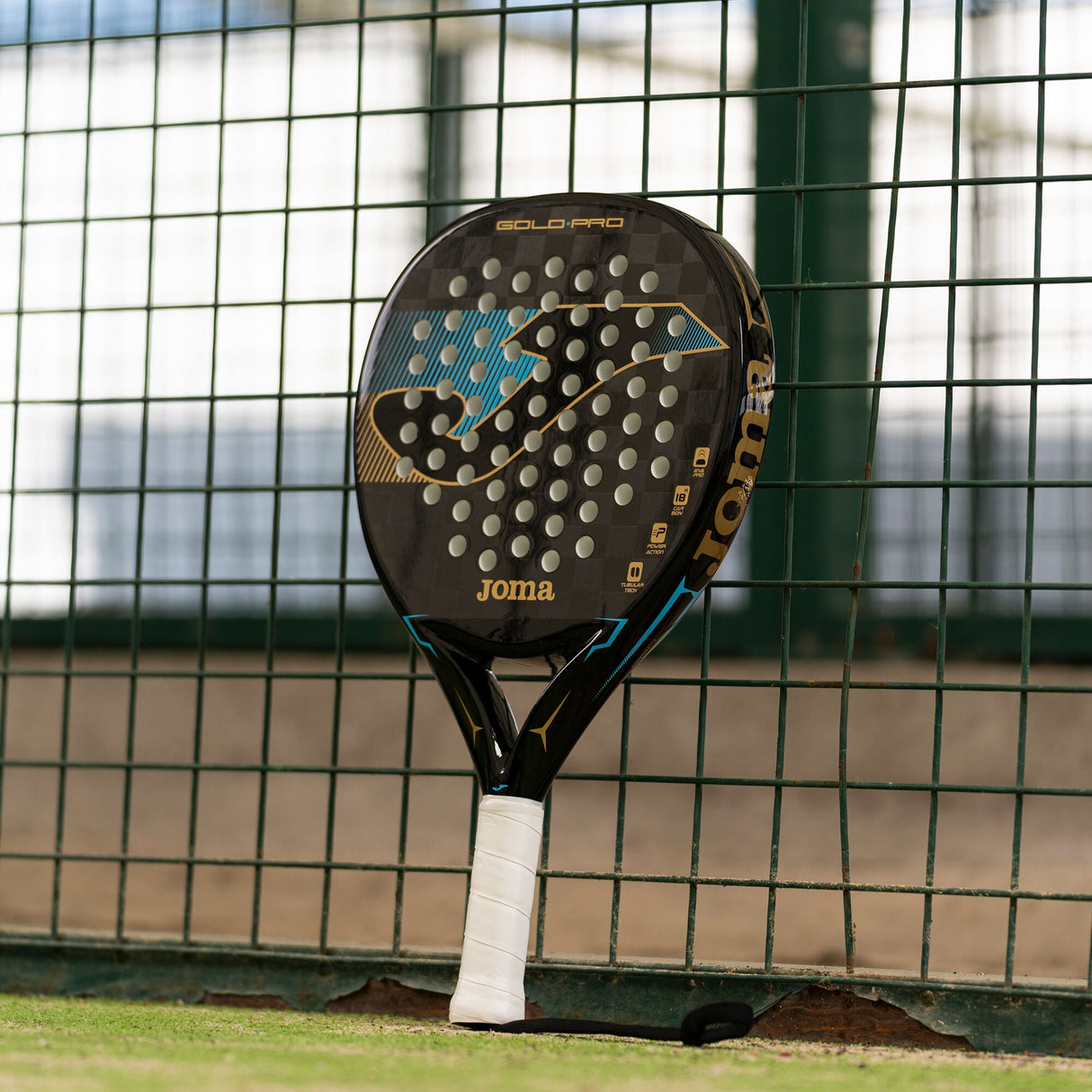 Joma Gold PRO Paddle Racket Black/Turquoise - Padel - Dawson Sports