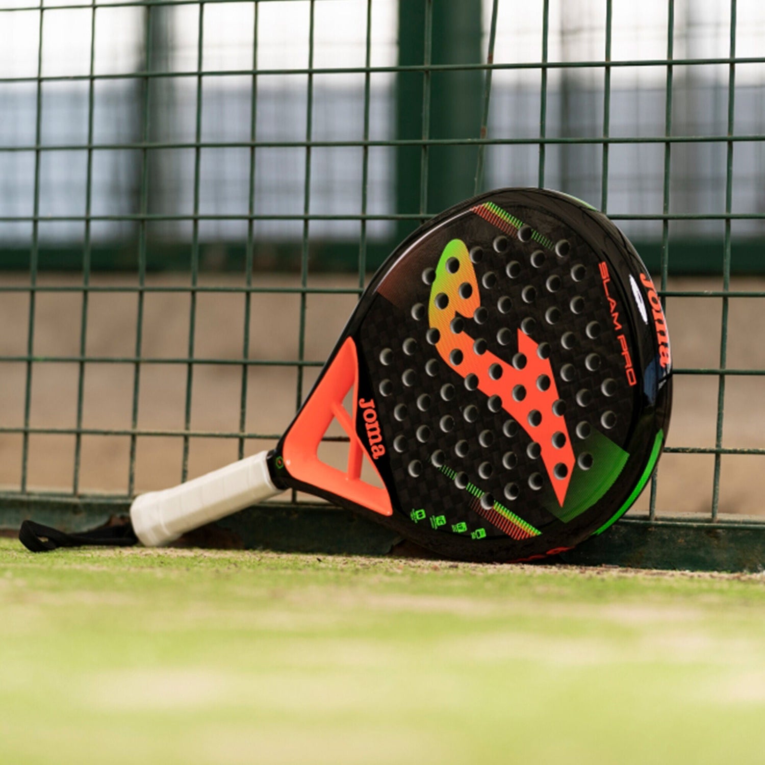 Joma Slam PRO Paddle Racket Black/Fluor Coral - Padel - Dawson Sports
