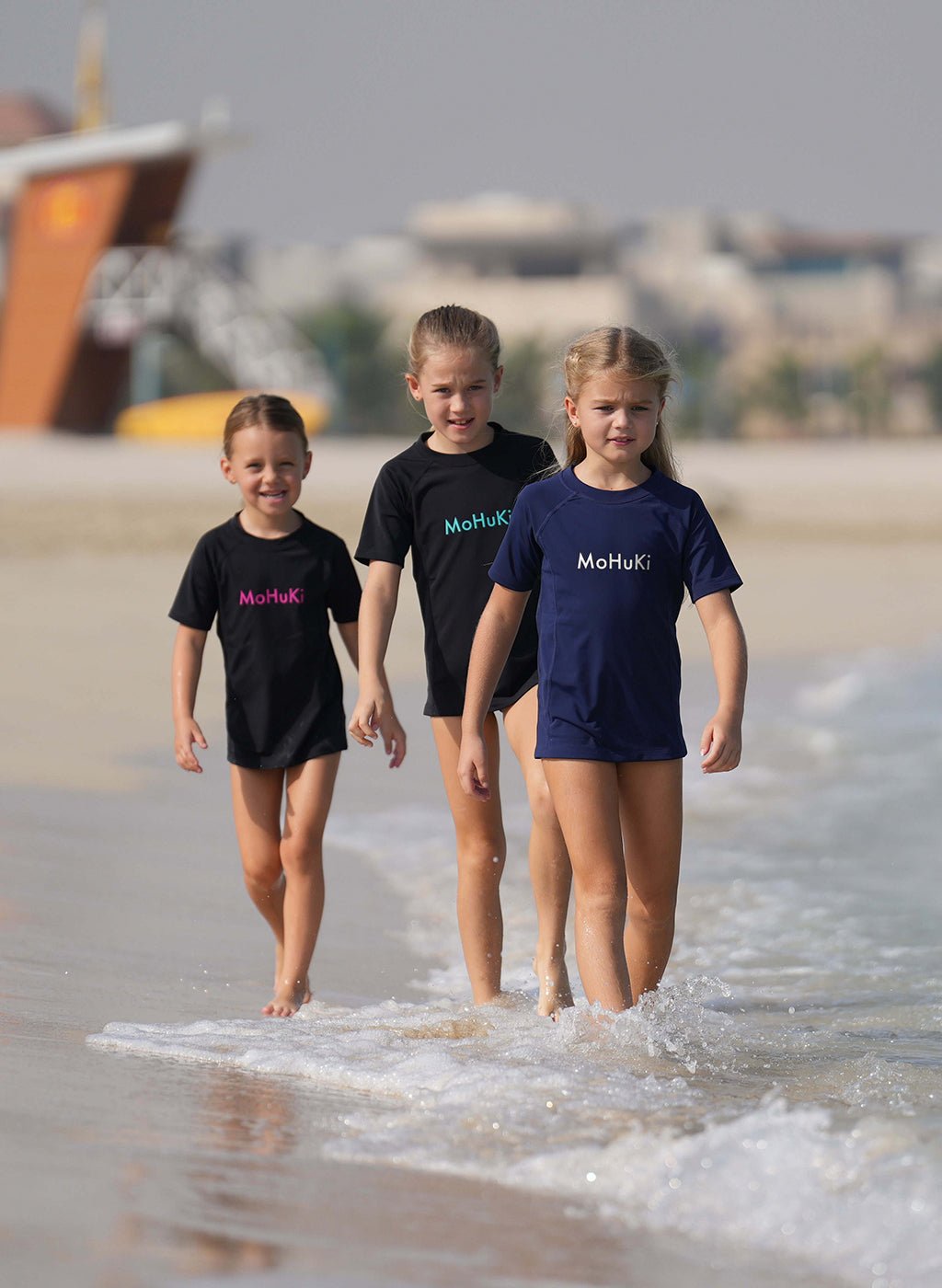 Kids Rashguard Sun Protectant T-Shirt - Navy/White - Swimming - Dawson Sports