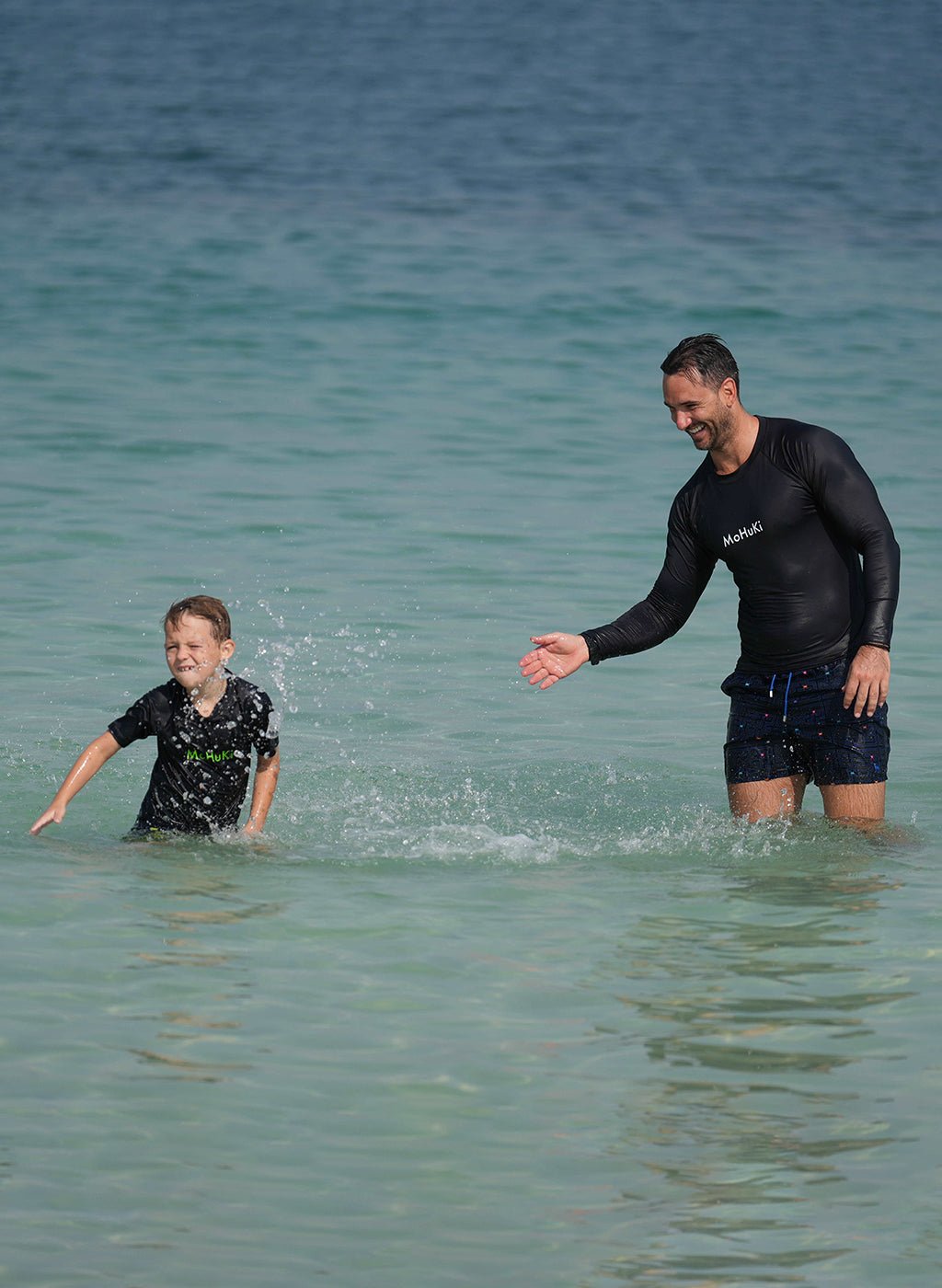 Mens Rashguard Sun Protectant Long Sleeve – Black - Swimming - Dawson Sports