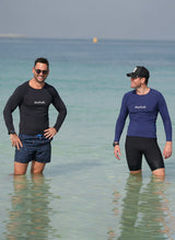 Mens Rashguard Sun Protectant Long Sleeve– Navy - Swimming - Dawson Sports