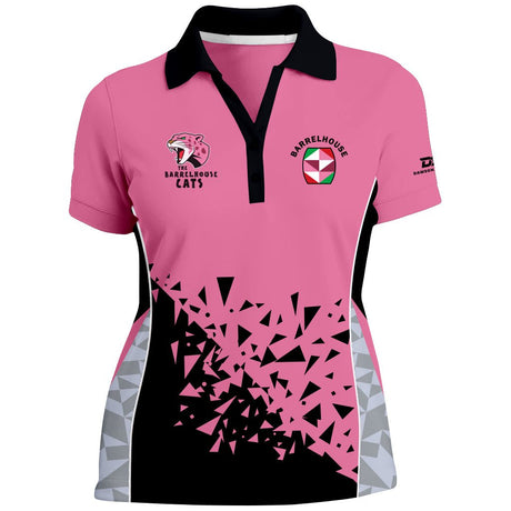 Pink sublimation custom polo shirt women's team apparel UAE -Polo Shirts - Bespoke Apparel - Dawson Sports