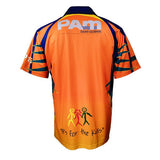 Orange black custom polo shirt back view bespoke kit UAE - Polo Shirts - Bespoke Apparel - Dawson Sports