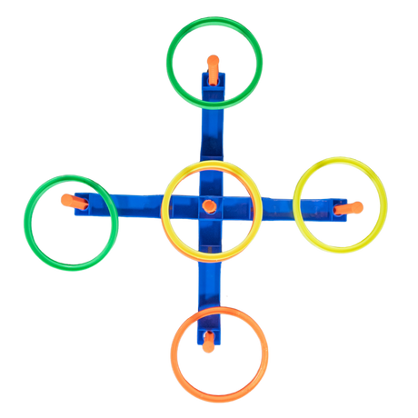 Ring Toss Game Set (5 Target, 6 Rings) - Early Years - Dawson Sports