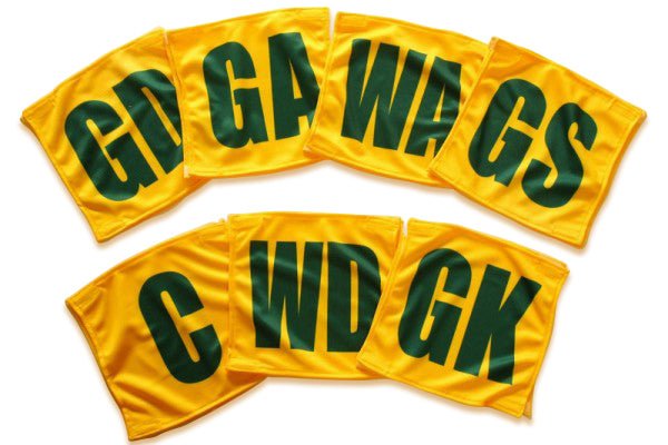 Velcro Netball Position Patches - Training Bibs - Dawson Sports