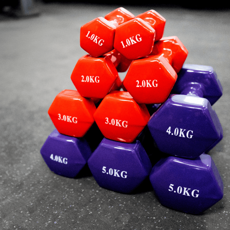 Vinyl Dumbbells - Sold as Pair - Dumbbells - Dawson Sports
