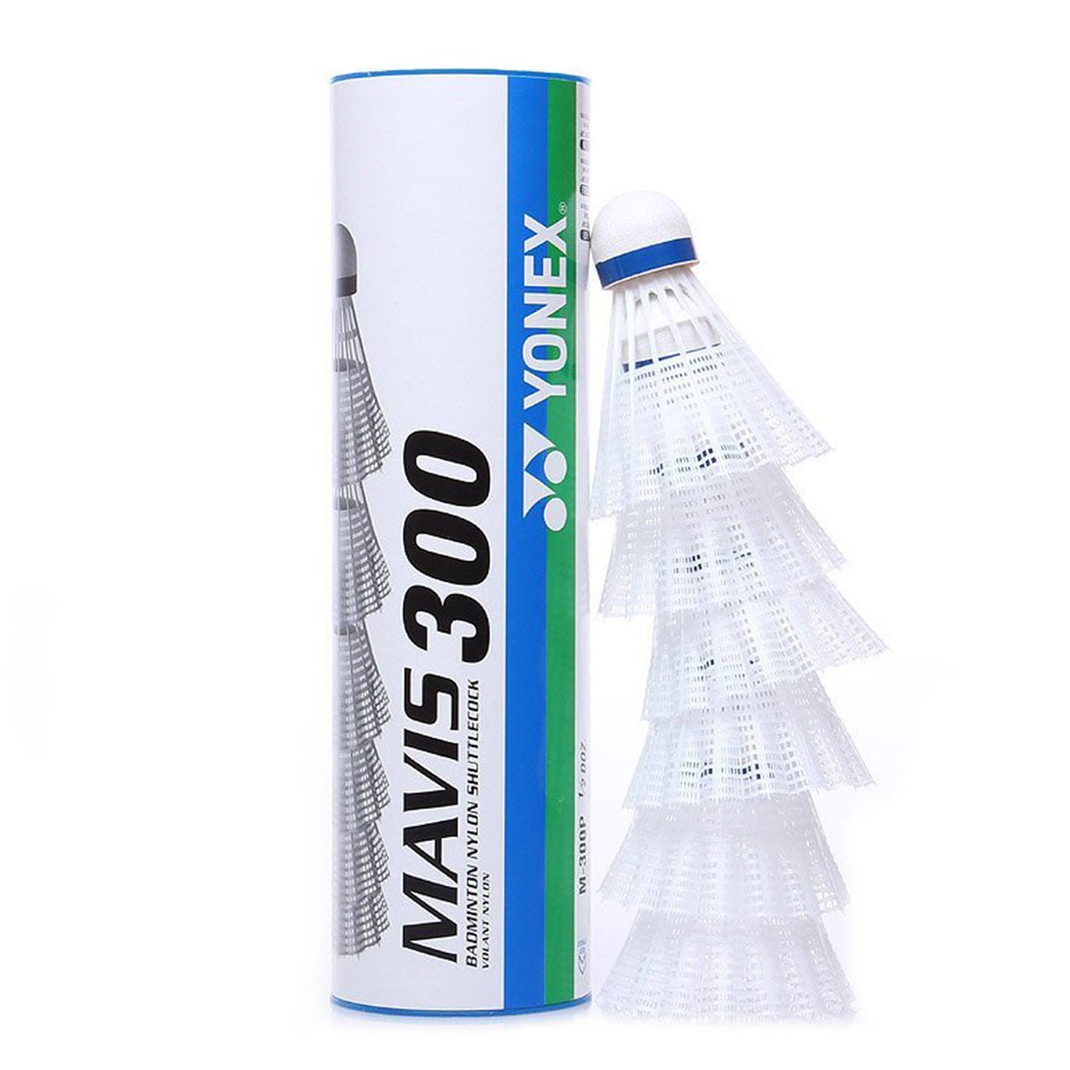 Yonex MAVIS 300 White Middle - Blue Cap - Shuttlecocks - Dawson Sports
